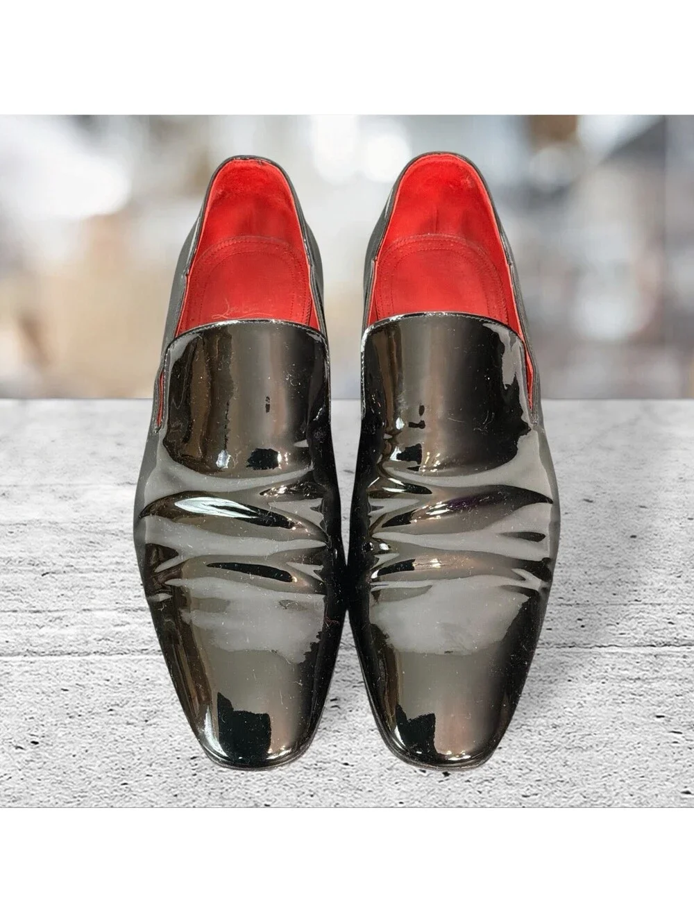 CHRISTIAN LOUBOUTIN DANDY CHICK  PATENT LEATHER LOAFER SZ 41.5 US 8.5